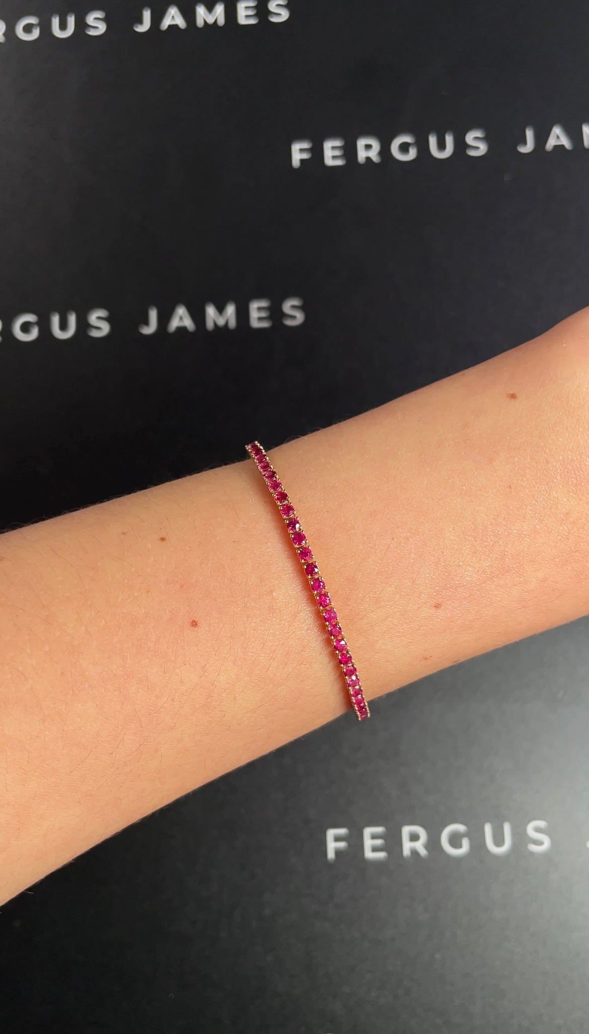 3 Carat Natural Ruby Tennis Bracelet