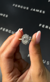 1.5 Carat Natural Halo Engagement Ring - Oval Diamond