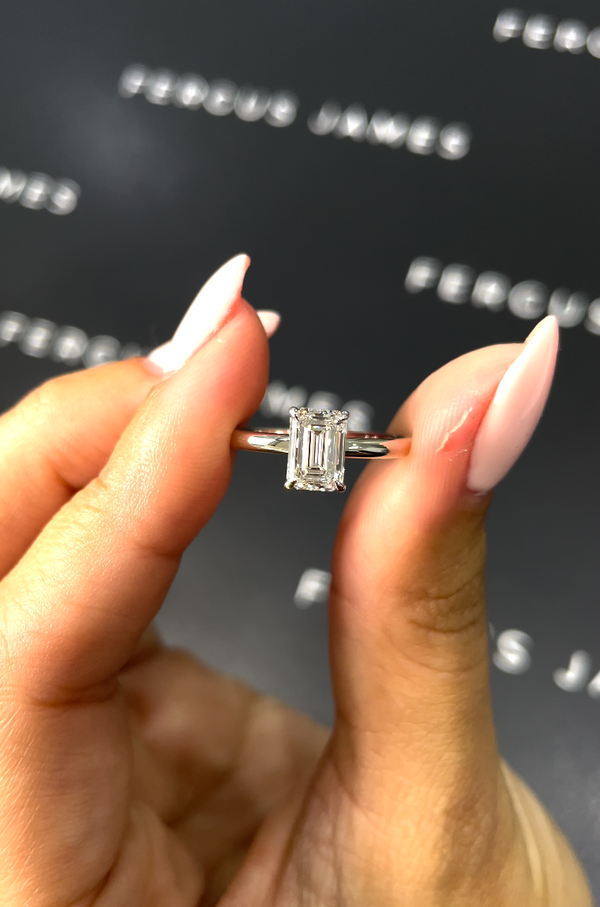1 Carat Lab-Grown Solitaire Engagement Ring - Emerald Diamond