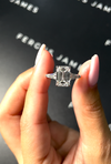 3 Carat Lab-Grown Trilogy Engagement Ring - Emerald Diamond