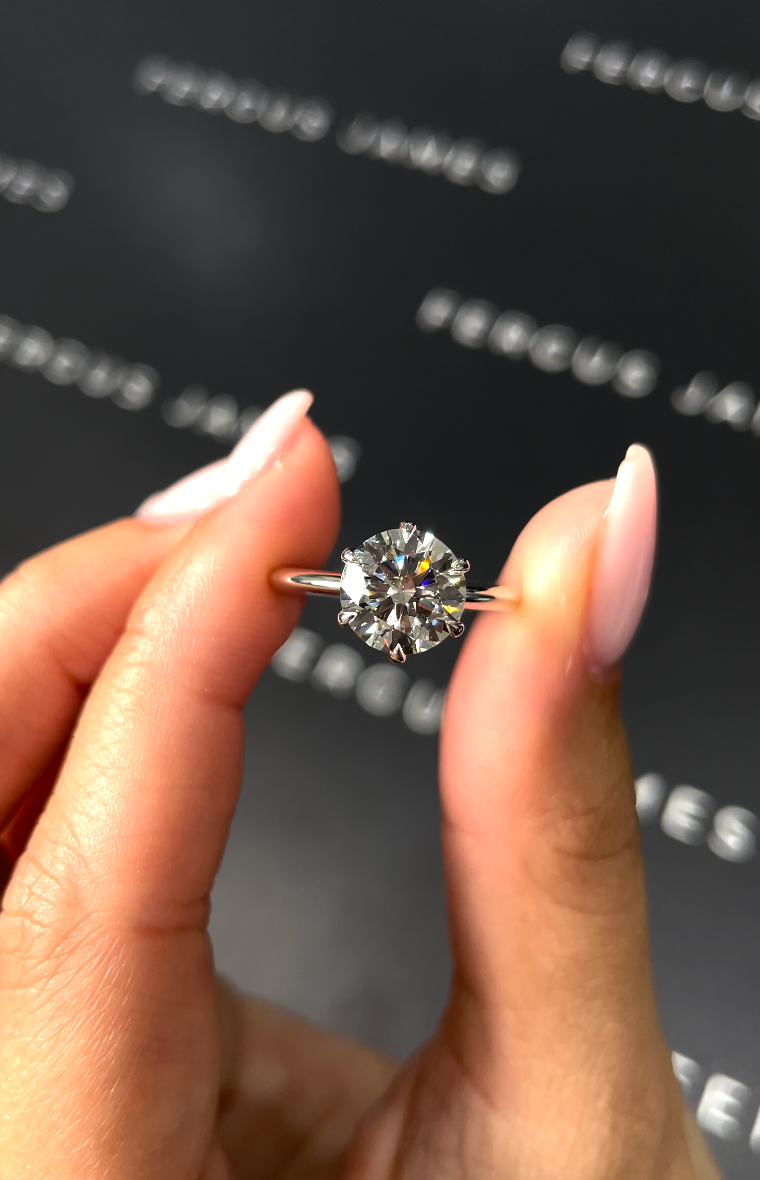 2 Carat Lab-Grown Solitaire Engagement Ring - Round Diamond