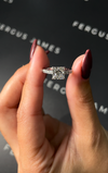 1.5 Carat Natural Diamond Band Engagement Ring - Princess Diamond