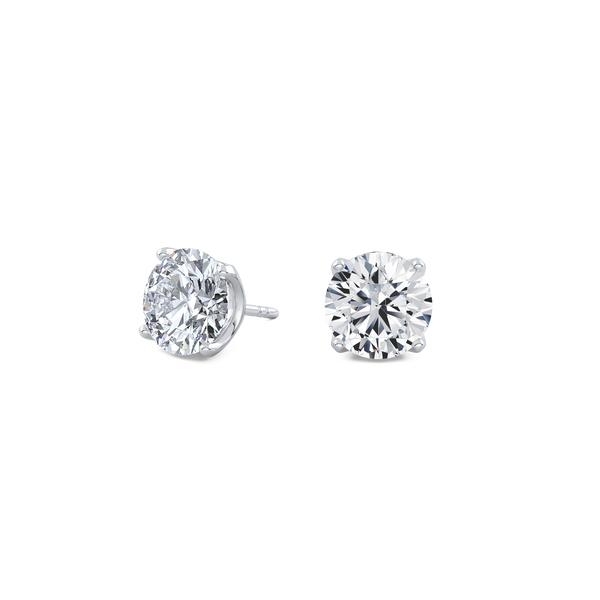 3ct Each (6ct Total) Round Lab-Grown Diamond Stud Earrings White Gold