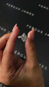 1.5 Carat Natural Solitaire Engagement Ring - Marquise Diamond in 18k White Gold Setting
