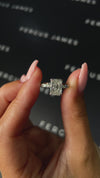 1.5 Carat Natural Diamond Band Engagement Ring - Radiant Diamond