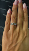 1.5 Carat Lab-Grown Trilogy Engagement Ring - Round Diamond
