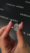 6 Carat Natural Solitaire Engagement Ring - Oval Diamond in 18k White Gold Setting