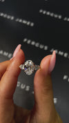 2.5 Carat Natural Trilogy Engagement Ring - Oval Diamond