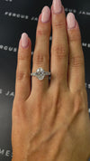 2.5 Carat Lab-Grown Diamond Band Engagement Ring - Oval Diamond
