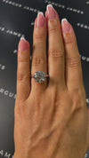 5 Carat Natural Solitaire Engagement Ring - Round Diamond in 18k White Gold Setting