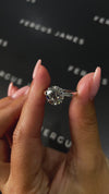 3 Carat Natural Solitaire Engagement Ring - Round Diamond