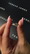1 Carat Natural Trilogy Engagement Ring - Round Diamond