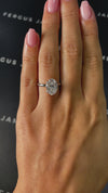 3 Carat Natural Solitaire Engagement Ring - Oval Diamond