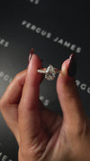 1.5 Carat Natural Diamond Band Engagement Ring - Pear Diamond