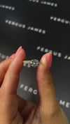 1 Carat Natural Diamond Band Engagement Ring - Round Diamond