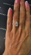 2.5 Carat Lab-Grown Diamond Band Engagement Ring - Pear Diamond