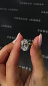 4 Carat Lab-Grown Solitaire Engagement Ring - Oval Diamond in 18k Yellow Gold Setting