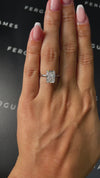 2.5 Carat Lab-Grown Solitaire Engagement Ring - Radiant Diamond Band in 18k White Gold Setting