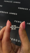 2.5 Carat Lab-Grown Diamond Engagement Ring - Princess Diamond Band in 18k White Gold Setting