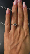 1 Carat Natural Trilogy Engagement Ring - Oval Diamond