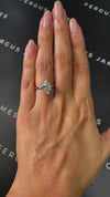 1.5 Carat Natural Solitaire Engagement Ring - Marquise Diamond in 18k White Gold Setting