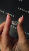 2 Carat Lab-Grown Trilogy Engagement Ring - Princess Diamond in 18k White Gold Setting