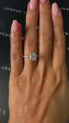 1.5 Carat Natural Diamond Band Engagement Ring - Radiant Diamond