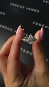 2.5 Carat Lab-Grown Trilogy Engagement Ring - Pear Diamond