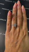 1.5 Carat Lab-Grown Diamond Band Engagement Ring - Emerald Diamond in 18k White Gold Setting