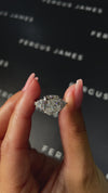 4 Carat Lab-Grown Trilogy Engagement Ring - Cushion Diamond