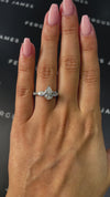 1.5 Carat Lab-Grown Trilogy Engagement Ring - Pear Diamond