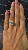 3 Carat Natural Solitaire Engagement Ring - Oval Diamond in 18k Yellow Gold Setting