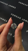 4 Carat Natural Solitaire Engagement Ring - Round Diamond in 18k White Gold Setting
