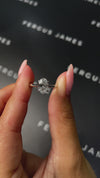 1 Carat Lab-Grown Solitaire Engagement Ring - Oval Diamond in 18k White Gold Setting