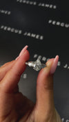 1.5 Carat Lab-Grown Trilogy Engagement Ring - Pear Diamond