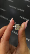 2.5 Carat Lab-Grown Diamond Band Engagement Ring - Emerald Diamond