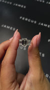 2.5 Carat Natural Trilogy Engagement Ring - Emerald Diamond