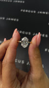 3 Carat Natural Solitaire Engagement Ring - Oval Diamond in 18k Yellow Gold Setting