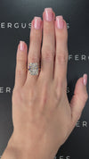 8 Carat Natural Solitaire Engagement Ring - Radiant Diamond in 18k White Gold Setting