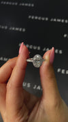 1.5 Carat Lab-Grown Halo Engagement Ring - Oval Diamond