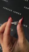 0.5 Carat Natural Diamond Band Engagement Ring - Radiant Diamond
