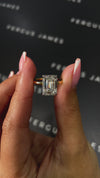 4 Carat Lab-Grown Solitaire Engagement Ring - Emerald Diamond