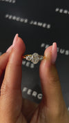 1 Carat Natural Trilogy Engagement Ring - Oval Diamond