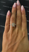 2.5 Carat Lab-Grown Diamond Band Engagement Ring - Emerald Diamond