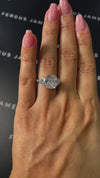 4 Carat Lab-Grown Trilogy Engagement Ring - Cushion Diamond
