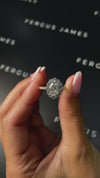 1.5 Carat Natural Halo Engagement Ring - Oval Diamond