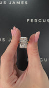 8 Carat Natural Solitaire Engagement Ring - Radiant Diamond in 18k White Gold Setting