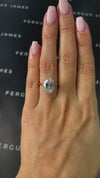 4 Carat Lab-Grown Solitaire Engagement Ring - Oval Diamond in 18k Yellow Gold Setting
