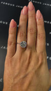 4 Carat Natural Solitaire Engagement Ring - Round Diamond in 18k White Gold Setting