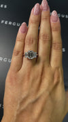 2.5 Carat Natural Trilogy Engagement Ring - Emerald Diamond